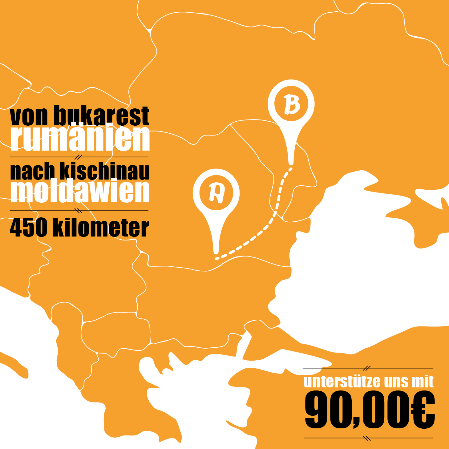Bukarest - Kischinau = 90€